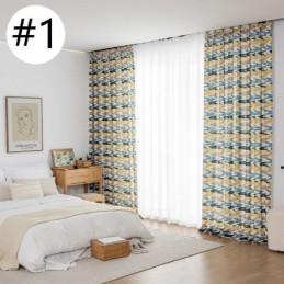 Mittatilaustyönä Valmistettu Puuvillaverho, Pohjoismaiseen Tyyliin Painettu