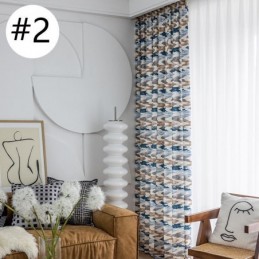 Mittatilaustyönä Valmistettu Puuvillaverho, Pohjoismaiseen Tyyliin Painettu