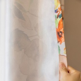 Mittatilaustyönä Tehty Verho Kasvikuvioinen Amerikkalaistyylinen Verho