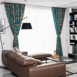 Mittatilaustyönä Tehty Puuvillaverho, Kissanpentukuvioinen, Pohjoismainen Tyyli