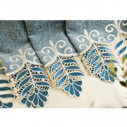 Chenille-Puolipimennysverhot Eurooppalaistyylisillä Kukkakirjonnoilla Olohuoneen Ja Makuuhuoneen Verhoilla