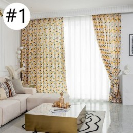 Mittatilaustyönä Tehty Puuvillaverho, Hedelmäkuvioinen, Pohjoismainen