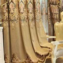 Chenille-Puolipimennysverho, Mittatilaustyönä Tehty Verho, Eurooppalainen Kukkakirjonta, Olohuoneen Ja Makuuhuoneen Ikkuna