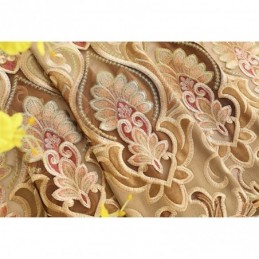 Chenille-Puolipimennysverho, Mittatilaustyönä Tehty Verho, Eurooppalainen Kukkakirjonta, Olohuoneen Ja Makuuhuoneen Ikkuna