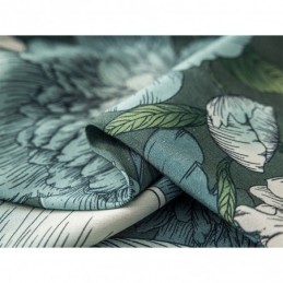 Mittatilaustyönä Tehty Puuvillaverho Kukkakuvioinen Pohjoismainen Tyyli