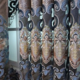 Ingni-Puolipimennysverho, Mittatilaustyönä Tehty Verho, Eurooppalaistyylinen Kukkakirjonta Olohuoneeseen