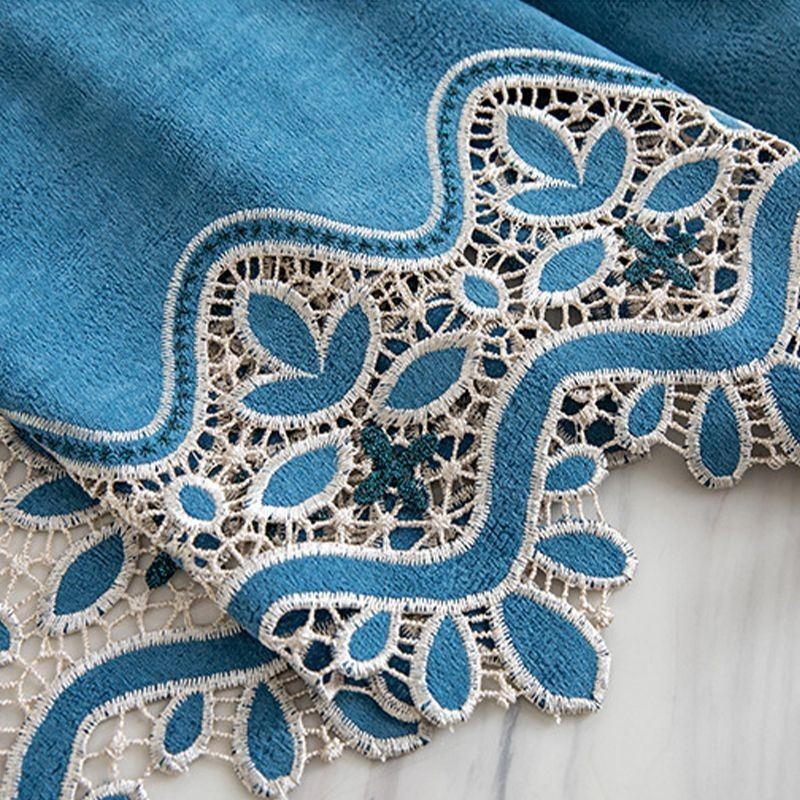 Chenille-Verho Mittatilaustyönä Tehty Verho Eurooppalainen Kukkakirjonta Puolipimennys Olohuoneeseen Makuuhuoneeseen