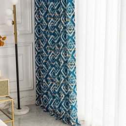 Mittatilaustyönä Tehty Verho, Rombikuvioinen, Pohjoismainen Tyyli