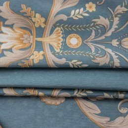 Mittatilaustyönä Tehty Puuvillaverho Eurooppalaistyylisellä Kukkakuviolla