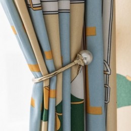 Lasten Puuvillaverhot, Valkoinen Hevoskuvio