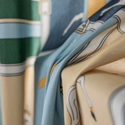 Lasten Puuvillaverhot, Valkoinen Hevoskuvio