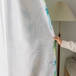 Mittatilaustyönä Tehty Verho, Pohjoismaiseen Tyyliin Lehtikuvioitu Verho