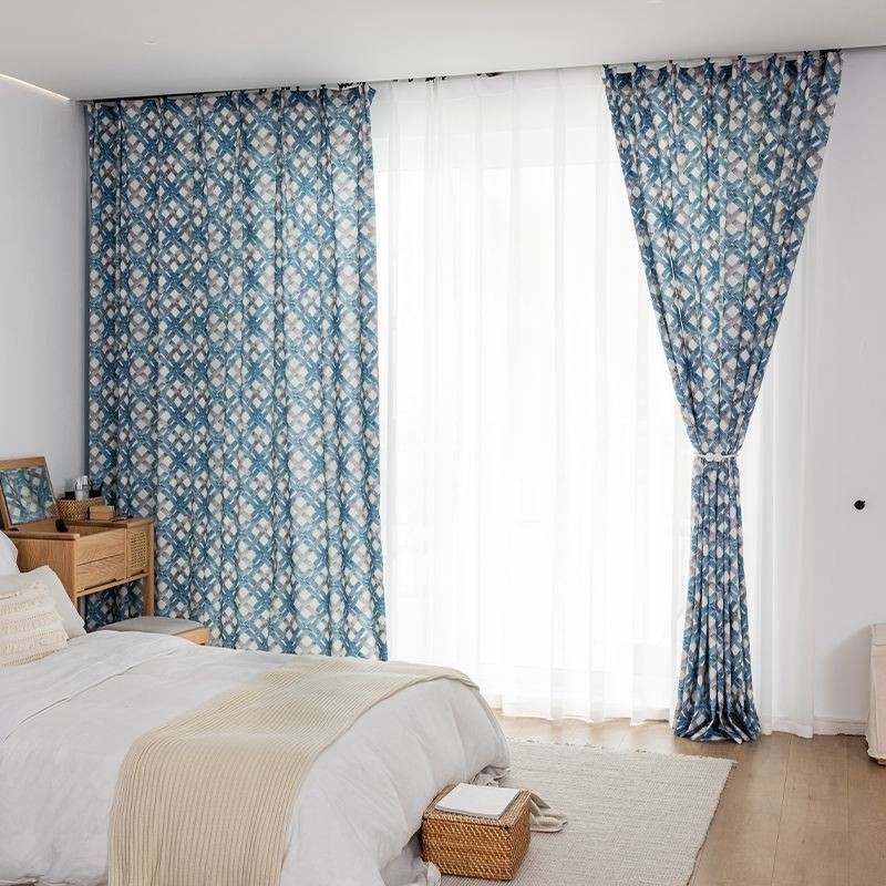 Mittatilaustyönä Valmistettu Puuvillaverho, Pohjoismaiseen Tyyliin Painettu Verho