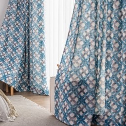 Mittatilaustyönä Valmistettu Puuvillaverho, Pohjoismaiseen Tyyliin Painettu Verho