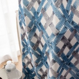 Mittatilaustyönä Valmistettu Puuvillaverho, Pohjoismaiseen Tyyliin Painettu Verho