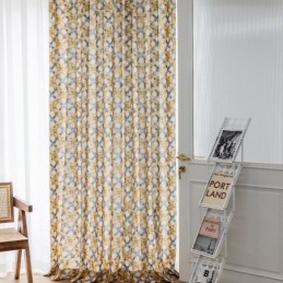 Mittatilaustyönä Valmistettu Puuvillaverho, Pohjoismaiseen Tyyliin Painettu Verho