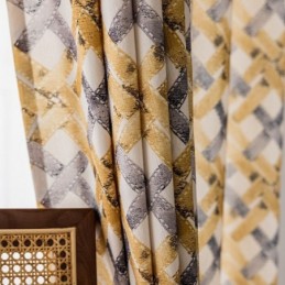 Mittatilaustyönä Valmistettu Puuvillaverho, Pohjoismaiseen Tyyliin Painettu Verho