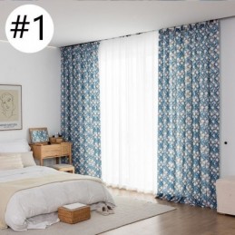 Mittatilaustyönä Valmistettu Puuvillaverho, Pohjoismaiseen Tyyliin Painettu Verho