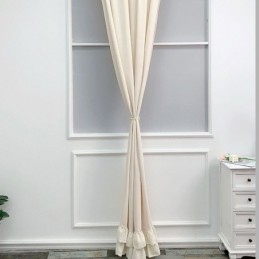 Yksiväriset Liitoschenille-Verhot Pohjoismaiseen Tyyliin Olohuoneeseen Ja Makuuhuoneeseen