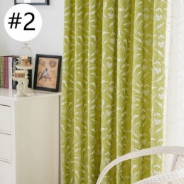 Puuvillainen Pimennysverho Mittatilaustyönä, Viiniköynnöskirjailtu, Pohjoismainen Tyyli, Olohuoneeseen, Makuuhuoneeseen