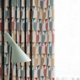 Moderni Sarjakuvaverho Mittatilaustyönä Tehty Verho Söpö Pöllökuvioinen Pehmeä Pimentävä Lastenhuonekangas