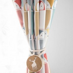 Moderni Sarjakuvaverho Mittatilaustyönä Tehty Verho Söpö Pöllökuvioinen Pehmeä Pimentävä Lastenhuonekangas