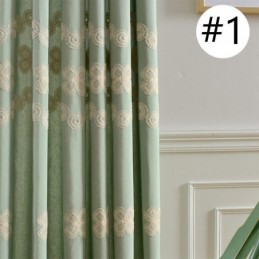 Pohjoismaiseen Tyyliin Puuvillainen Pimennysverho Mittatilaustyönä Tehty Kukkakirjailtu Verho