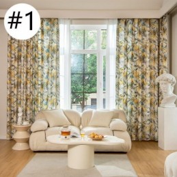 Puuvillaverhot Amerikkalaistyylisillä Värikkäillä Banaaninlehdillä