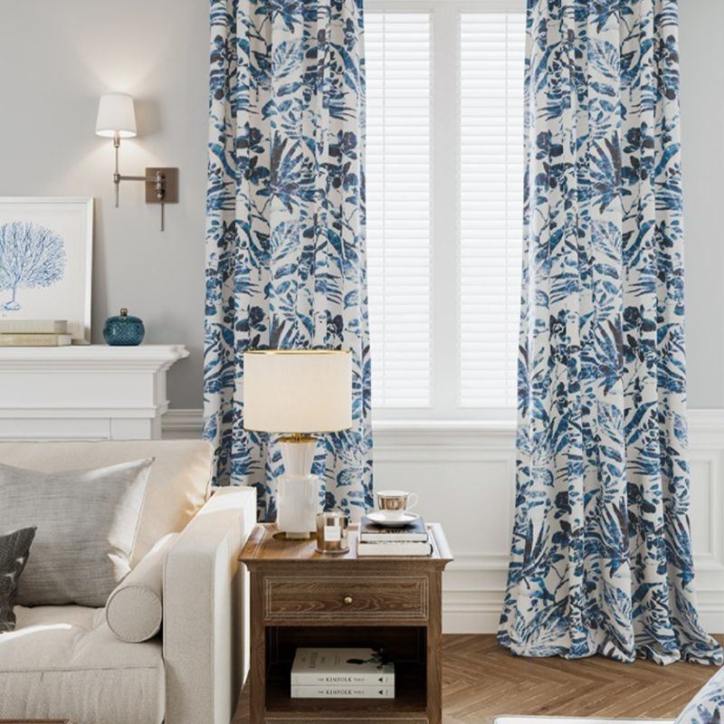 Kasvikuvioinen Verho Mittatilaustyönä Tehty Verho Pimennysverhot Olohuoneeseen Makuuhuoneeseen