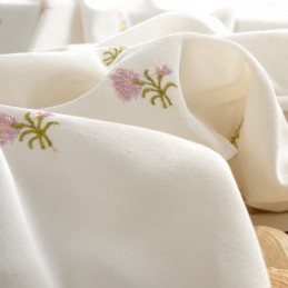 Kukkakuvioinen Kirjailtu Verho Mittatilaustyönä Tehty Verho Pohjoismaisesta Puuvillasta Olohuoneeseen Makuuhuoneeseen