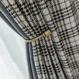 Modernit Yksinkertaiset Kukonaskelkuvioiset Verhot