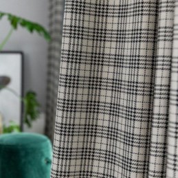 Modernit Yksinkertaiset Kukonaskelkuvioiset Verhot