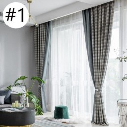 Modernit Yksinkertaiset Kukonaskelkuvioiset Verhot