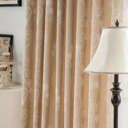 Kasveilla Kirjailtu Verho Mittatilaustyönä Tehty Verho Pohjoismaiseen Tyyliin Puuvillaa Olohuoneeseen Makuuhuoneeseen