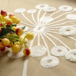 Puuvillainen Pimennysverho Mittatilaustyönä Tehty Verho, Pohjoismainen Voikukkakuvio, Kirjailtu Olohuoneeseen, Makuuhuoneeseen