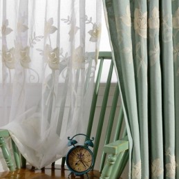 Puuvillaiset Pellavaiset Pimennysverhot, Kirjailtuja Pohjoismaisia Kukkia