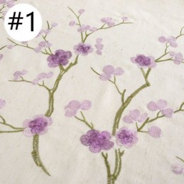 Pohjoismainen Pimennysverho Mittatilaustyönä Tehty Verho Puuvillainen Plum Blossom -Kirjailtu