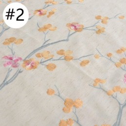 Pohjoismainen Pimennysverho Mittatilaustyönä Tehty Verho Puuvillainen Plum Blossom -Kirjailtu
