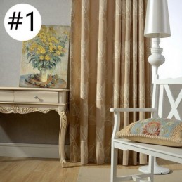 Puuvillainen Pellavainen Pimennysverho Mittatilaustyönä Tehty Verho, Pohjoismainen Lehtikirjailtu Olohuoneeseen, Makuuhuoneeseen