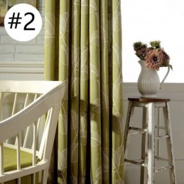 Puuvillainen Pellavainen Pimennysverho Mittatilaustyönä Tehty Verho, Pohjoismainen Lehtikirjailtu Olohuoneeseen, Makuuhuoneeseen