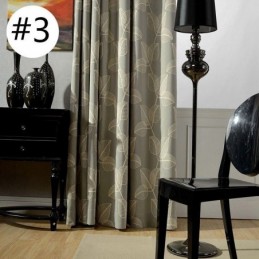 Puuvillainen Pellavainen Pimennysverho Mittatilaustyönä Tehty Verho, Pohjoismainen Lehtikirjailtu Olohuoneeseen, Makuuhuoneeseen