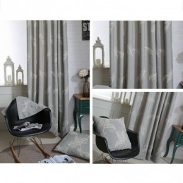 Puuvillainen Pimennysverho Mittatilaustyönä Tehty Verho, Pohjoismainen Lehtikirjailtu, Olohuoneeseen, Makuuhuoneeseen