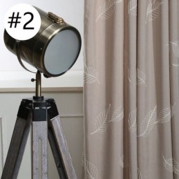 Puuvillainen Pimennysverho Mittatilaustyönä Tehty Verho, Pohjoismainen Lehtikirjailtu, Olohuoneeseen, Makuuhuoneeseen