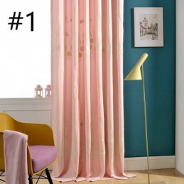 Puuvillainen Pimennysverho Mittatilaustyönä Tehty Verho, Pohjoismainen Kasvikuvio, Kirjailtu Olohuoneeseen, Makuuhuoneeseen