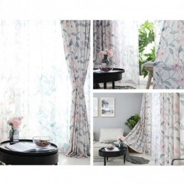 Puuvillainen Pimennysverho, Mittatilaustyönä Tehty, Pohjoismaiseen Tyyliin Valmistettu Kasvikuvioinen Olohuoneeseen, Makuuhuoneeseen