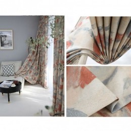 Puuvillaiset Pellavaiset Pimennysverhot Pohjoismaisella Kuvioinnilla Olohuoneeseen Ja Makuuhuoneeseen