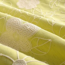 Pohjoismainen Puuvillapellavainen Pimennysverho Mittatilaustyönä, Kukkakirjonta Olohuoneeseen, Makuuhuoneeseen