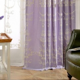 Eurooppalainen Puuvillainen Pimennysverho Mittatilaustyönä Tehty Verho Kukkakirjailtu