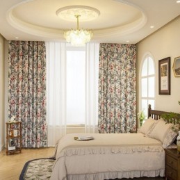 Mittatilaustyönä Valmistettu Amerikkalainen Polypuuvillaverho, Kasveilla Painetut Pimennysverhot