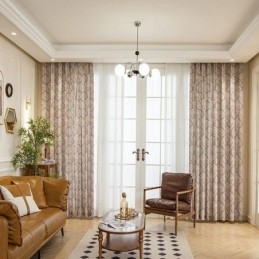 Puuvillakuvioiset Verhot,...